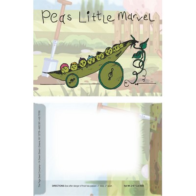 Dorothy's Kids Series Pea Seeds/ Cartoon Character Packet- Digital Print - Back Imprint