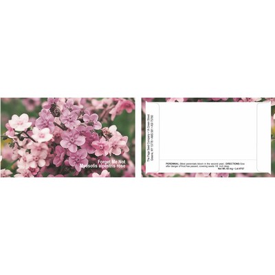 Business Card Series Pink Forget-Me-Not Flower Seeds-One color imprint back of packet
