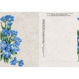 Watercolor Series Forget Me Not Seed Packet - Digital Print/Packet Back Imprint