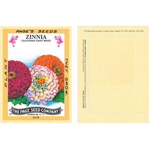 Antique Series Zinnia, California Giant Flower Seeds