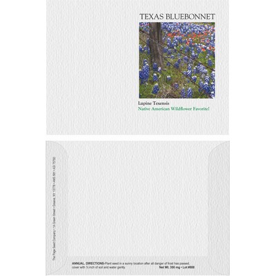 Impression Series Texas Bluebonnet Flower Seeds - Digital Print/ Front & Back Imprint