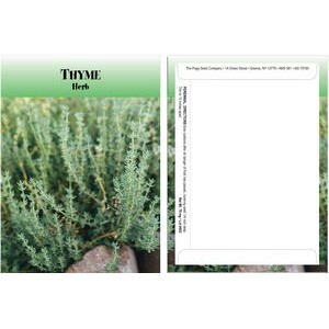 Standard Series Thyme Seed Packet - Digital Print /Packet Back Imprint