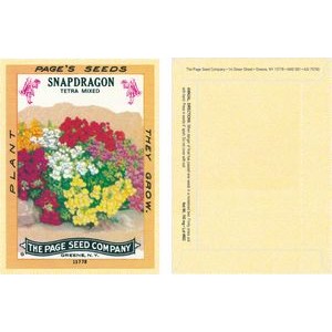 Antique Series Snapdragon Flower Seeds - Digital Print/ Packet Back Imprint