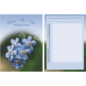 Theme Series Blue Forget Me Not Seed Packet - Digital Print /Packet Back Imprint