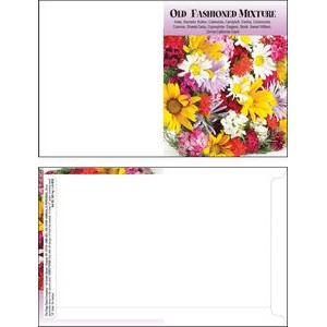 Mailable Series Old Fashion Cut Flower Mix Seeds- Digital Print- Front & Back Imprint
