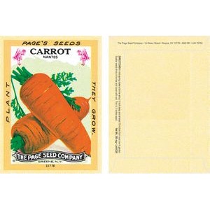 Antique Series Carrot Vegetable Seeds - Digital Print/ Packet Back Imprint