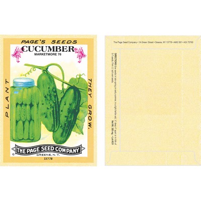 Antique Series Cucumber Vegetable Seeds - Digital Print/Packet Back Imprint