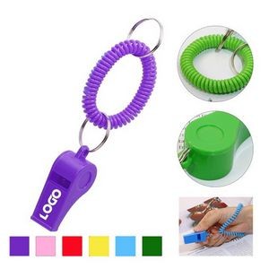 Sport Whistles With Bracelet Keychain
