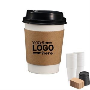 12 oz Hot Beverage Paper Coffee Cup with Sleeve
