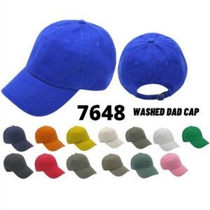 Dad Cap Washed Chino Twill 6 Panels Cap