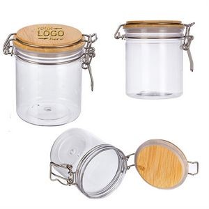 Plastic Container w/ Bamboo Lid