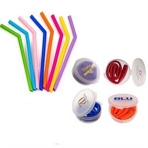 Silicone Straw With Case