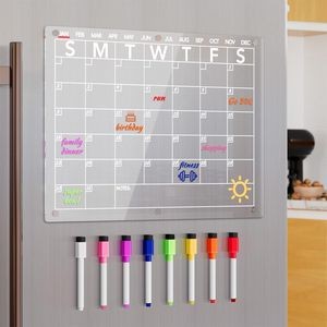 Acrylic Magnetic Calendar With 8 Markers Set