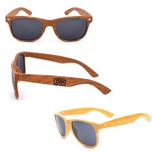 Wood Grain Plastic Sunglasses
