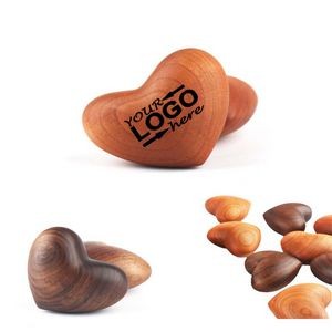 Handmade Wooden Heart Walnut Decompression Toy