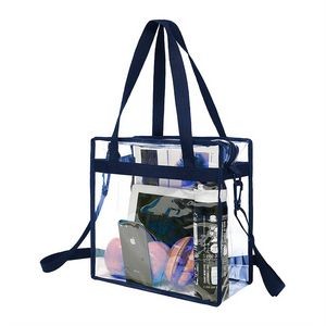 Stadium Approved Clear Tote Bag with Zipper Closure Crossbody