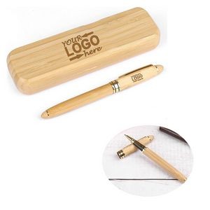 Bamboo Pen Case Set