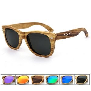 Polarized Wood Grain Sunglasses