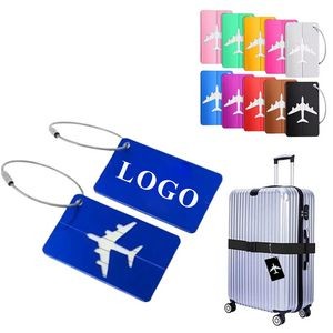 Aluminum Luggage Tag With Aircraft Hollow Pattern