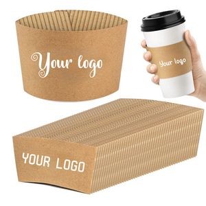 Full Color Custom Kraft Coffee Cup Sleeves