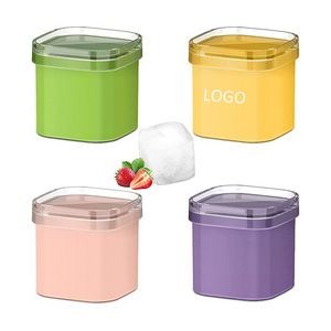 Square Silicone Ice Cube Molds with Lid
