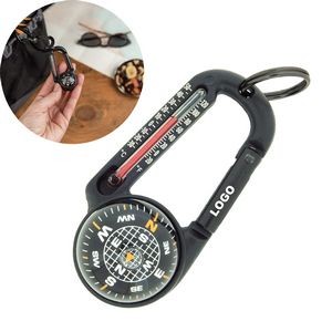 Carabiner Compass And Thermometer