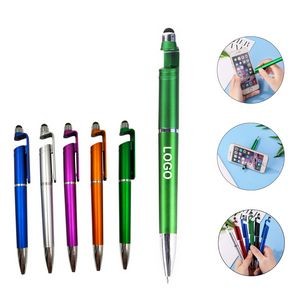 3 In 1 Plastic Touch Stylus Pen With Phone Holder