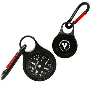 Mini Survival Compass with Carabiner