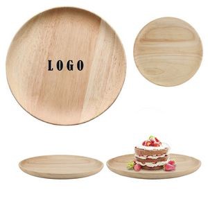 Round Solid Wood Plate