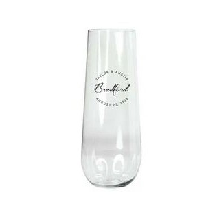 9.5 oz Stemless Champagne Flute- Clear Plastic