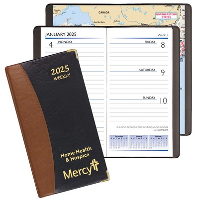 Carriage Weekly Pocket Planner w/ Brass Corners