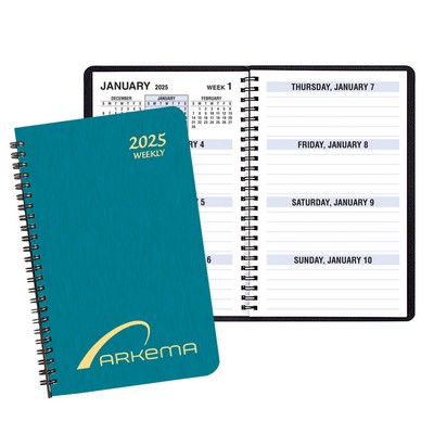 Large Print Weekly Desk Planner w/ Shimmer Cover