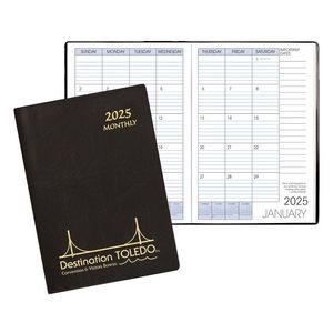 Monthly Desk Refillable Appointment Planner w/ Continental Vinyl Cover