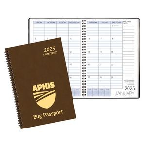 Monthly Desk Wire Bound Appointment Planner w/ Canyon Cover