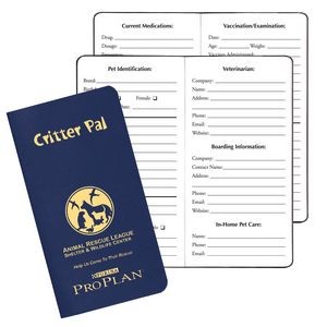 Critter Pal-Pet Information Journal/ Leatherette Cover