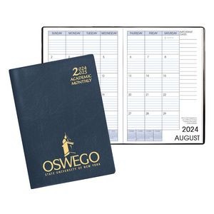 Academic Monthly Planner w/ Continental Vinyl Cover