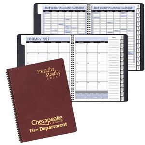 Executive Monthly Planner w/ Leatherette Cover