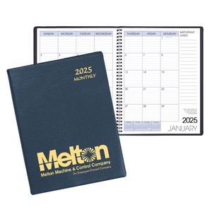 Monthly Desk Appointment Calendar/Planner w/ Continental Vinyl Cover