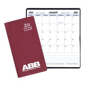 Two Year Pocket Planner w/ Continental Vinyl Cover