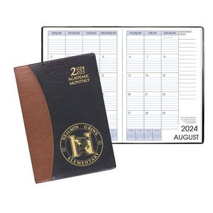 Academic Monthly Planner w/ Carriage Vinyl Cover