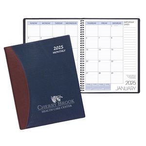 Monthly Desk Appointment Calendar w/ Carriage Vinyl Cover