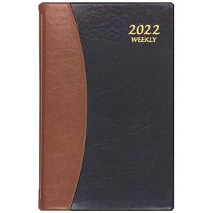 Large Print Weekly Desk Planner w/ Carriage Vinyl Cover