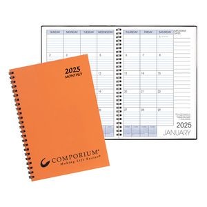 Monthly Desk Wire Bound Appointment Planner w/ Technocolor Cover