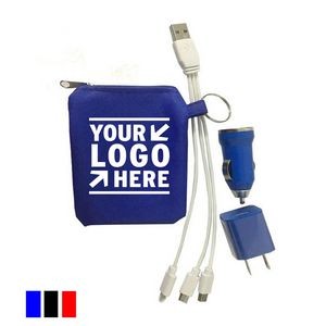 Automobile Usb Charging Cable Set With Bag