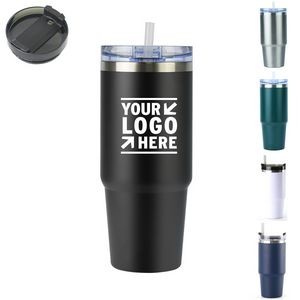 30oz Insulated Stainless Steel Tumbler with Straw