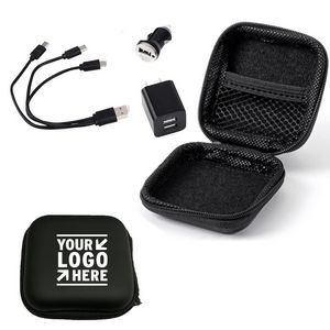 Square Car Usb Charging Cable Set
