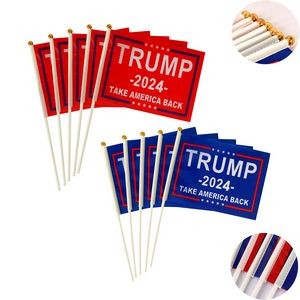 Custom 2024 American President Election Flags with Plastic Stick