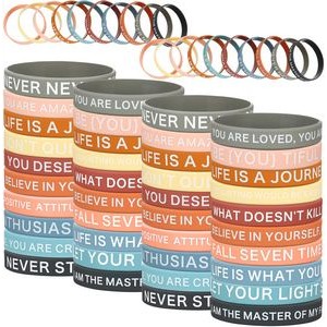 Debossed Silicone Bracelets with Color Fill