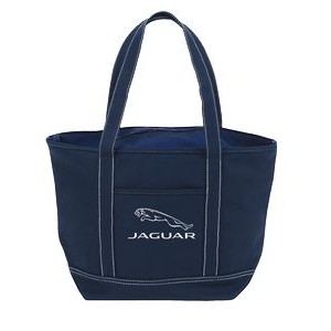 Zippered Solid Color Boat Tote Bag