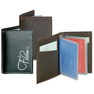 Synthetic Leather "A" Card Holder (4 Cards)